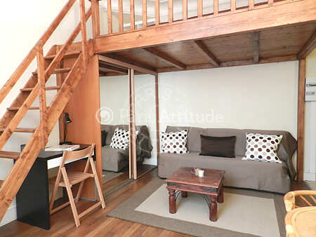 Salon Studio meublé - 27m²  - Pereire - Paris