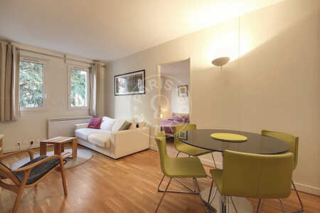 Salon Appartement meublé - 46m²  - 1 chambre - Batignolles - Paris