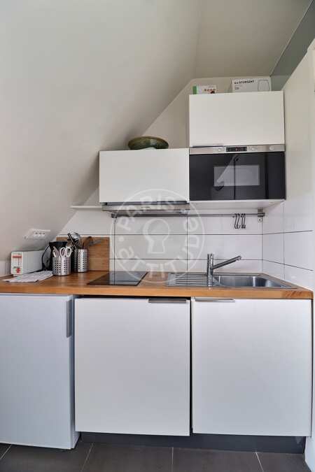 Kitchen Furnished studio - 20m²  - Jasmin / Mozart - Paris