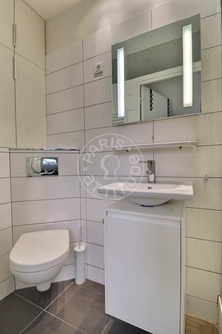 Bathroom Furnished studio - 20m²  - Jasmin / Mozart - Paris