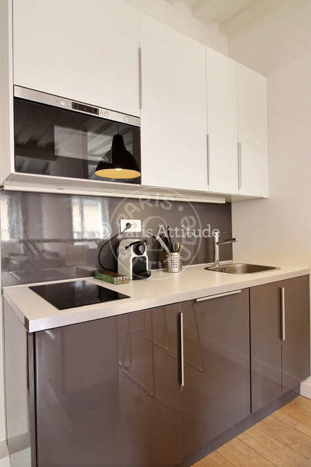 Cozinha Studio mobilado - 32m²  - Montorgueil - Paris