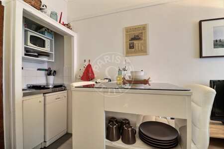 Cuisine Studio alcove meublé - 33m²  - Bourse - Paris