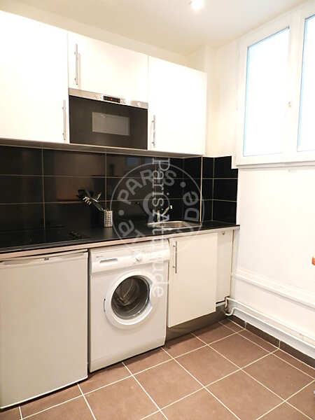 Kitchen Furnished studio - 23m² - Jules Joffrin - Mairie du 18ème - Paris