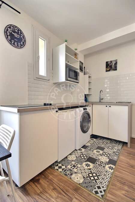 Cozinha Apartamento mobilado - 35m²  - 1 quarto - Canal Saint-Martin - Paris