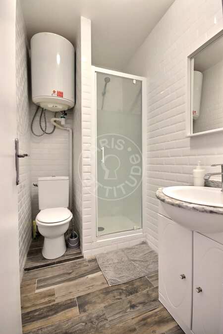 Casa de banho Apartamento mobilado - 35m²  - 1 quarto - Canal Saint-Martin - Paris