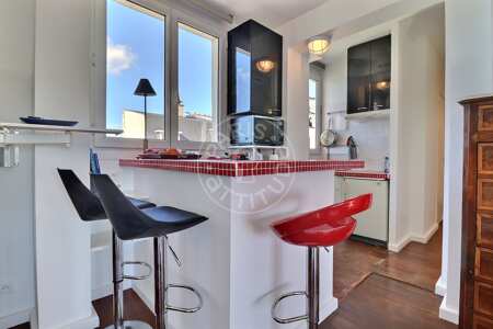 Küche Möblierte wohnung - 50m²  - 1 Zimmer - Notre-Dame de Lorette - Paris