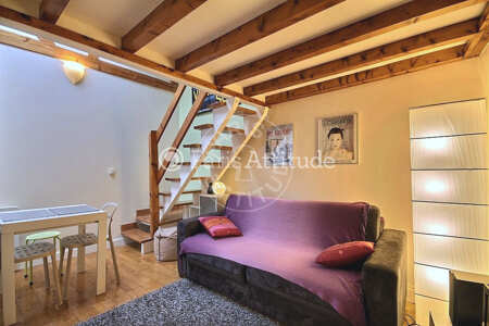 Salon Studio alcove meublé - 22m²  - Place Monge - Paris