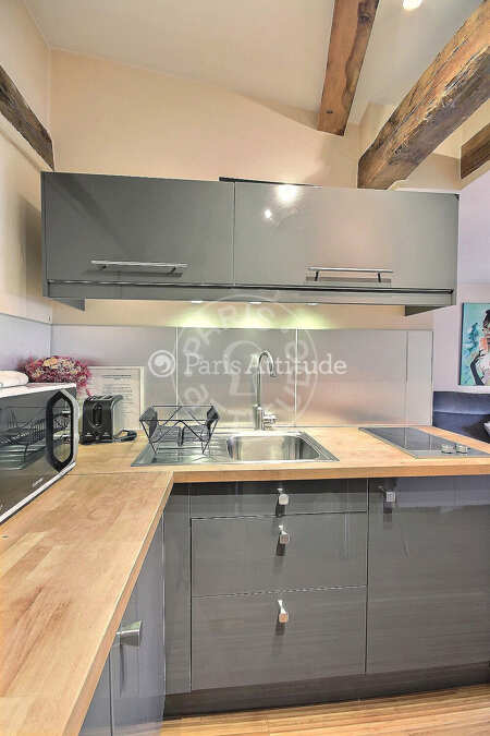 Cozinha Quitinete mobilado - 25m²  - Grands Boulevards / Bonne Nouvelle - Paris
