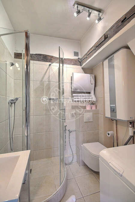 Casa de banho Quitinete mobilado - 25m²  - Grands Boulevards / Bonne Nouvelle - Paris