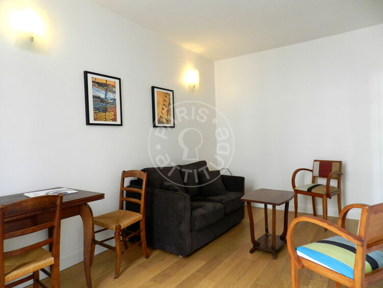 Living room - Furnished 1 bedroom - Paris 75017 - 8624
