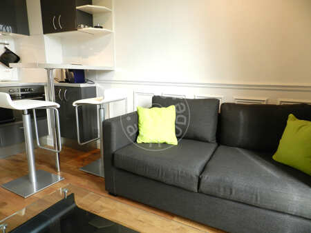 Salon Appartement meublé - 24m²  - 1 chambre - Ecole Militaire / Unesco / Duroc - Paris