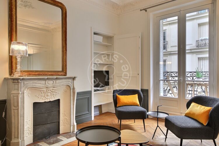 Living room - Furnished 2 bedrooms - Paris 75016 - 8735