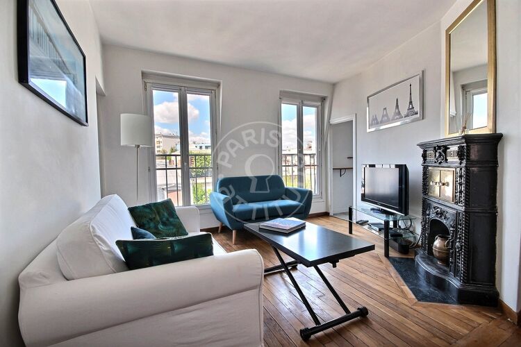 Living room - Furnished 1 bedroom - Paris 75015 - 8760