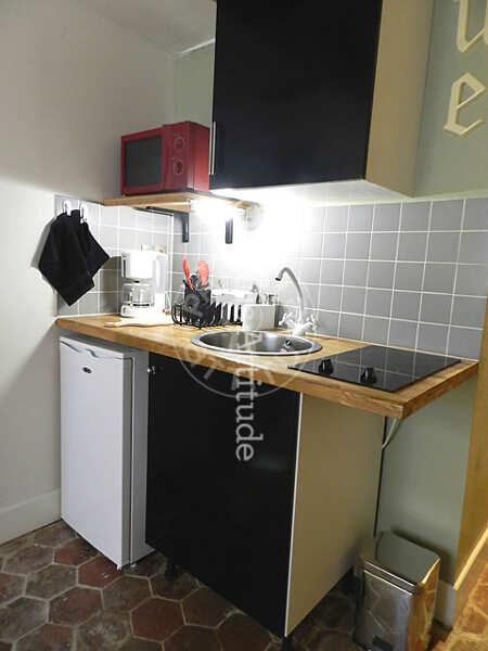 Cozinha Quitinete mobilado - 18m²  - Strasbourg Saint-Denis - Paris