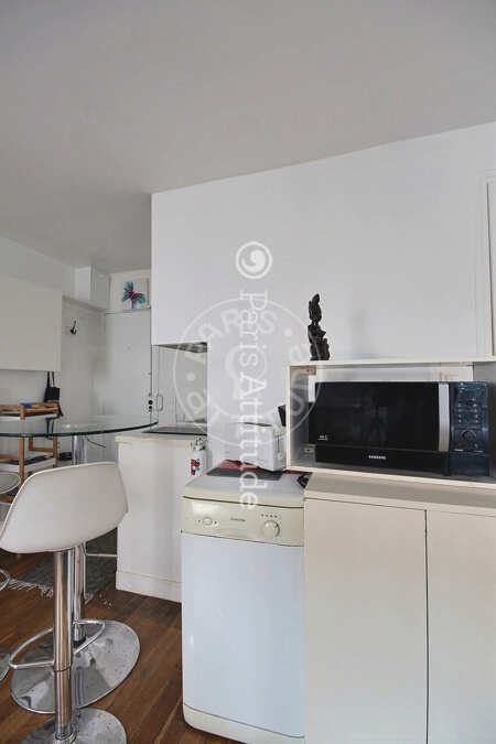 Kitchen Furnished studio - 20m² - Montmartre / Place des Abbesses - Paris