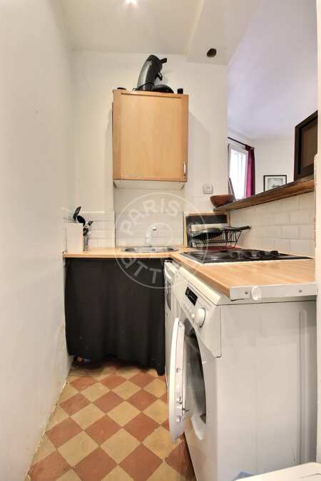 Cocina Estudio amueblado - 26m²  - Tolbiac - París