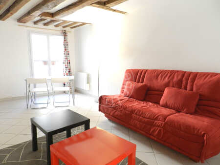 Salon Studio meublé - 29m² - Notre-Dame de Lorette - Paris