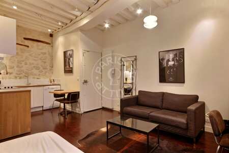 Salón Estudio amueblado - 23m²  - Saint-Paul - París