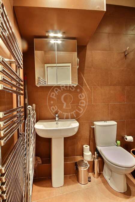 Baño Estudio amueblado - 23m²  - Saint-Paul - París