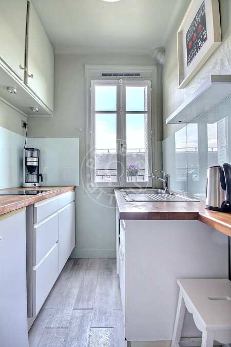 Cocina Estudio amueblado - 20m²  - Jules Joffrin - Mairie du 18ème - París