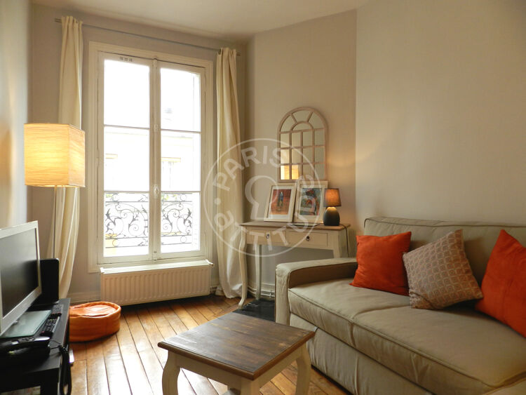 Living room - Furnished 1 bedroom - Paris 75017 - 8830