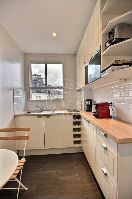 Kitchen Furnished studio alcove - 38m²  - Place Monge - Paris