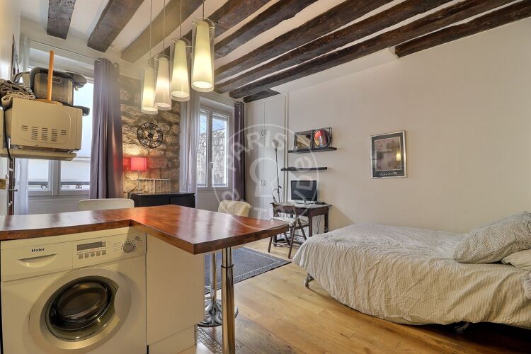 Salotto - Monolocale arredato - Parigi 75003 - 8851