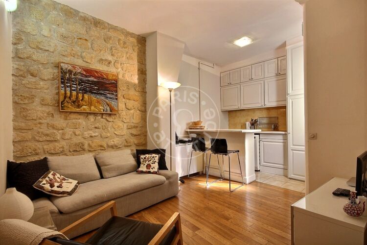 Living room - Furnished 2 bedrooms - Paris 75017 - 8870