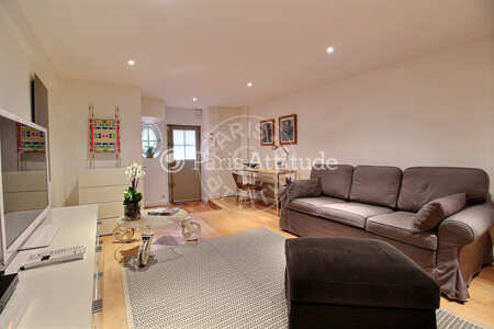 Salon Studio meublé - 35m²  - Saint-Germain - Paris