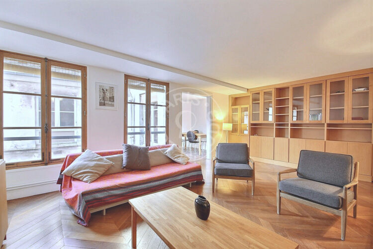 Living room - Furnished 2 bedrooms - Paris 75006 - 8886