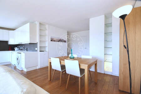 Living room Furnished apartment - 70m²  - 2 bedrooms - Levallois-Perret
