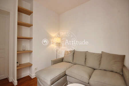 Salon Appartement meublé - 28m²  - 1 chambre - Motte-Piquet Grenelle - Paris