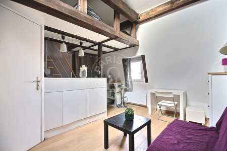 Salon Studio meublé - 20m²  - Poissonnière - Paris