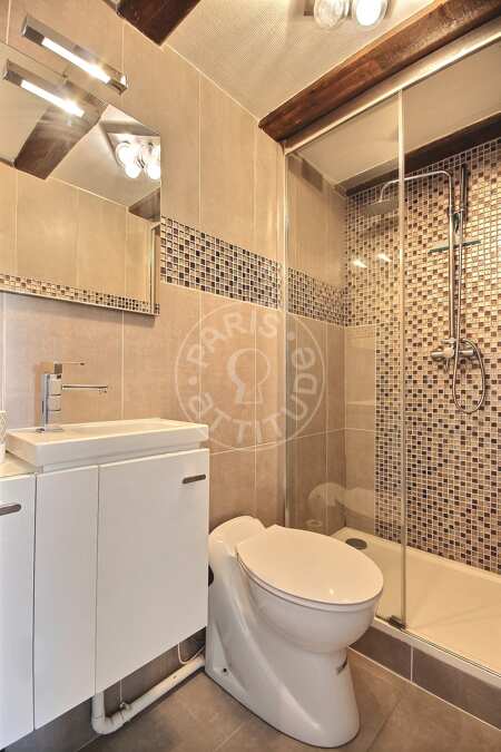 Salle de bain Studio meublé - 20m²  - Poissonnière - Paris