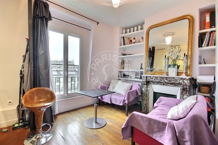 Living room - Furnished 1 bedroom - Paris 75017 - 8914