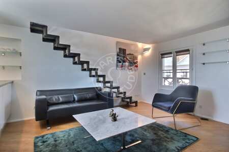 Salotto Duplex arredato - 46m²  - 2 locali - Grands Boulevards / Bonne Nouvelle - Parigi