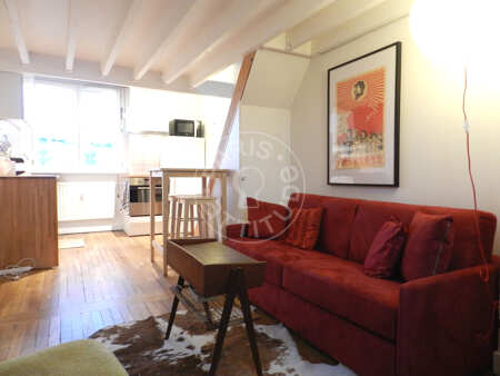 Salon Studio alcove meublé - 21m²  - Place d'Italie - Paris