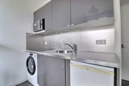 Kitchen Furnished apartment - 27m²  - 1 bedroom - Belleville - Paris