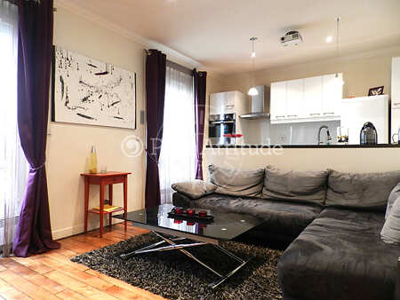 Living room Furnished apartment - 36m²  - 1 bedroom - Victor Hugo - Paris
