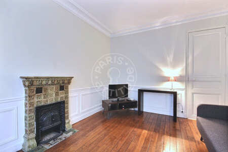 Salon Appartement meublé - 32m² - 1 chambre - Trocadéro - Paris