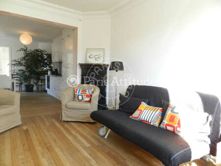 Salon Appartement meublé - 47m²  - 1 chambre - Porte des Lilas - Paris