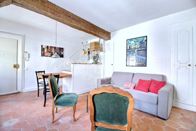 Salon - 1 chambre meublé - Paris 75002 - 9020