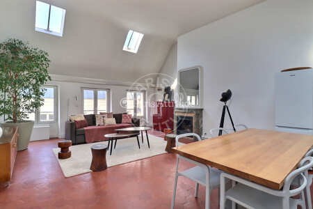 Salon Duplex meublé - 80m²  - 2 chambres - Montorgueil - Paris