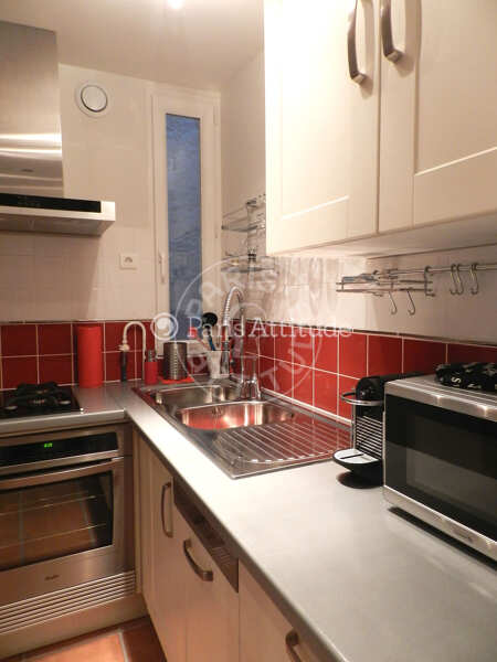 Kitchen Furnished apartment - 36m²  - 1 bedroom - Invalides - Paris
