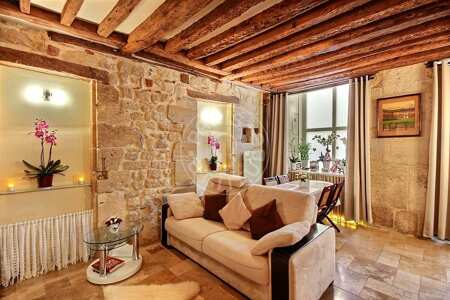 Wohnzimmer Möblierte wohnung - 60m²  - 2 Zimmer - Pyramides / Palais Royal - Paris