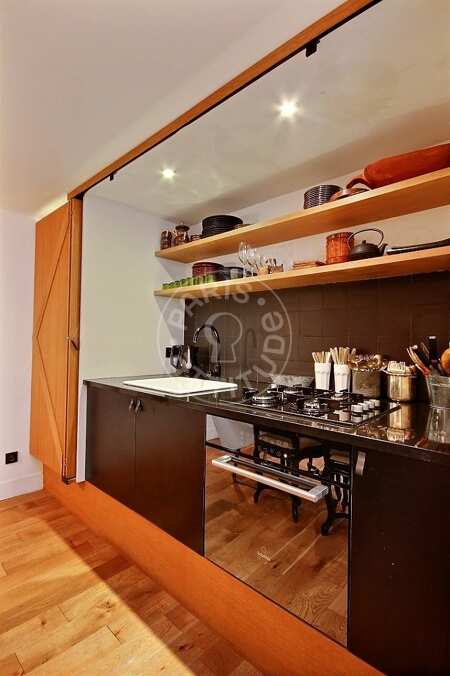 Kitchen Furnished duplex - 50m²  - 2 bedrooms - Musée Picasso - Paris
