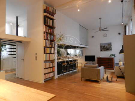 Sala Apartamento mobilado - 90m²  - 2 quartos - Faubourg Saint-Martin - Paris