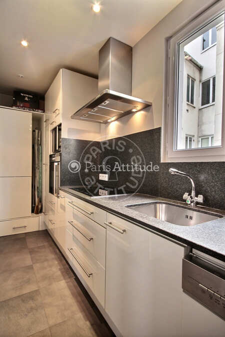 Cozinha Apartamento mobilado - 73m²  - 2 quartos - Trocadéro - Paris