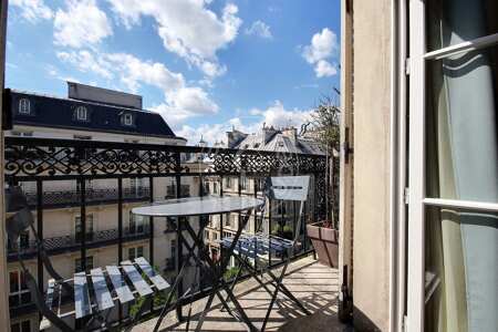 Balcone Appartamento arredato - 60m²  - 1 locale - Hôtel de Ville - Parigi
