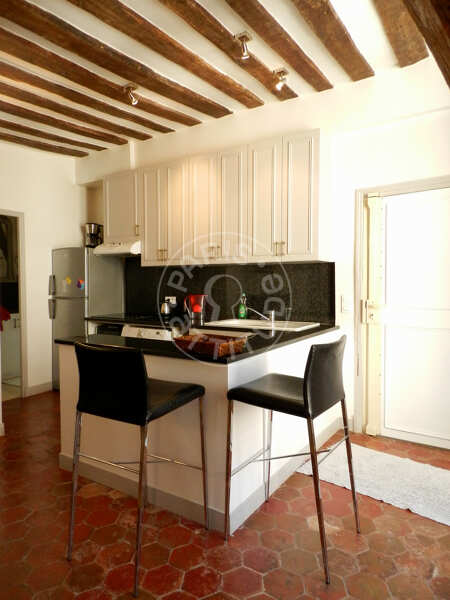 Kitchen Furnished apartment - 71m²  - 2 bedrooms - Ile Saint-Louis - Paris